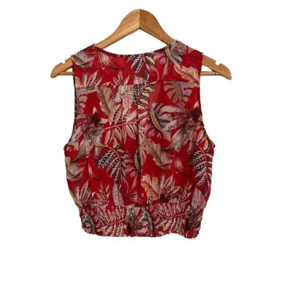 Rachel rachel ROY Wrap Cropped Blouse Size Small NWT Red - Picture 2 of 4
